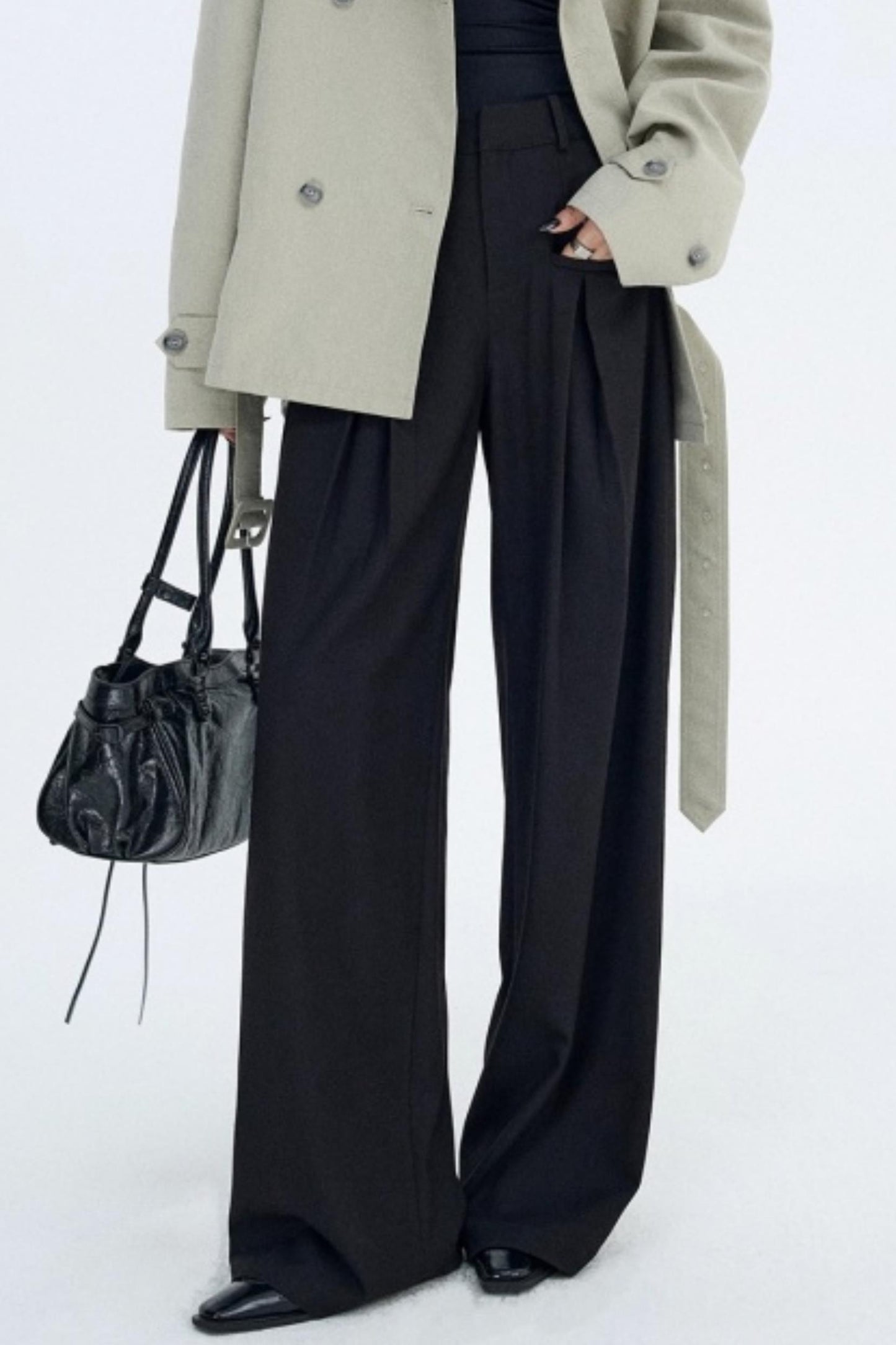 Intellectual Black Pleated Pants