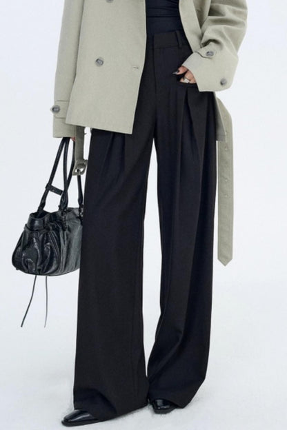 Intellectual Black Pleated Pants