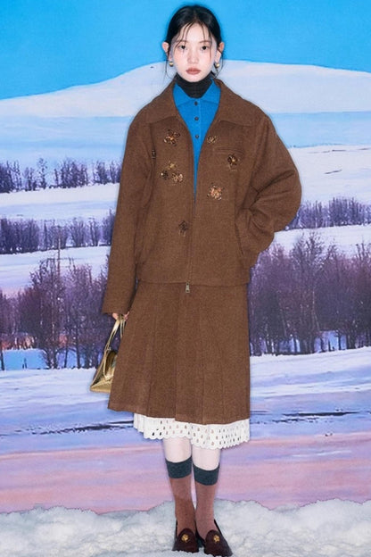 Oak Hazelnut Wool Jacket Set-Up