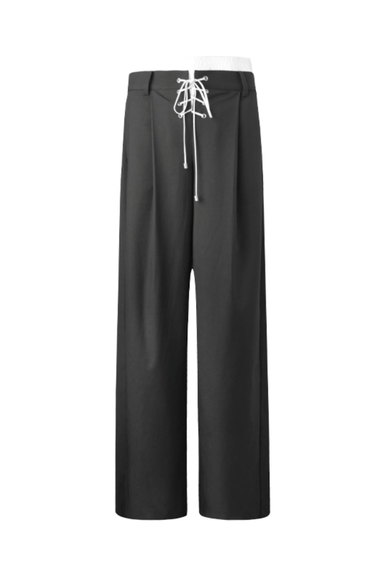 Elastic Waist Western Trousers