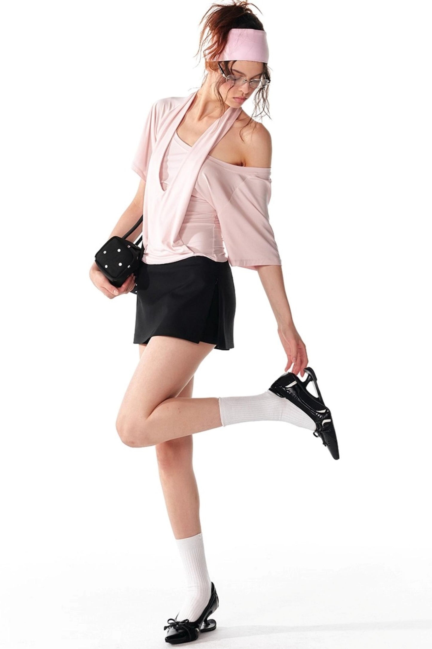 Soft Skin-Friendly Halterneck Stretch T-Shirt