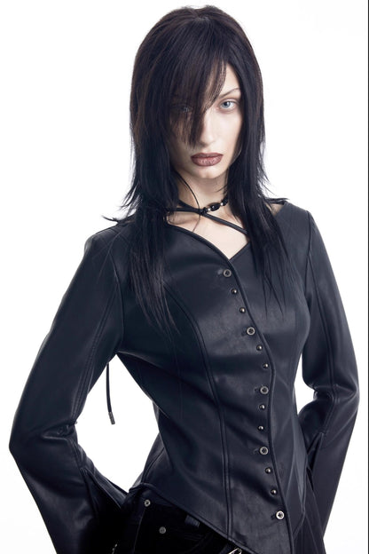 Urban Leather Flared Shirt