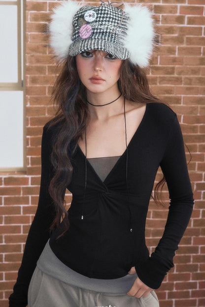 Winter V-Neck T-Shirt