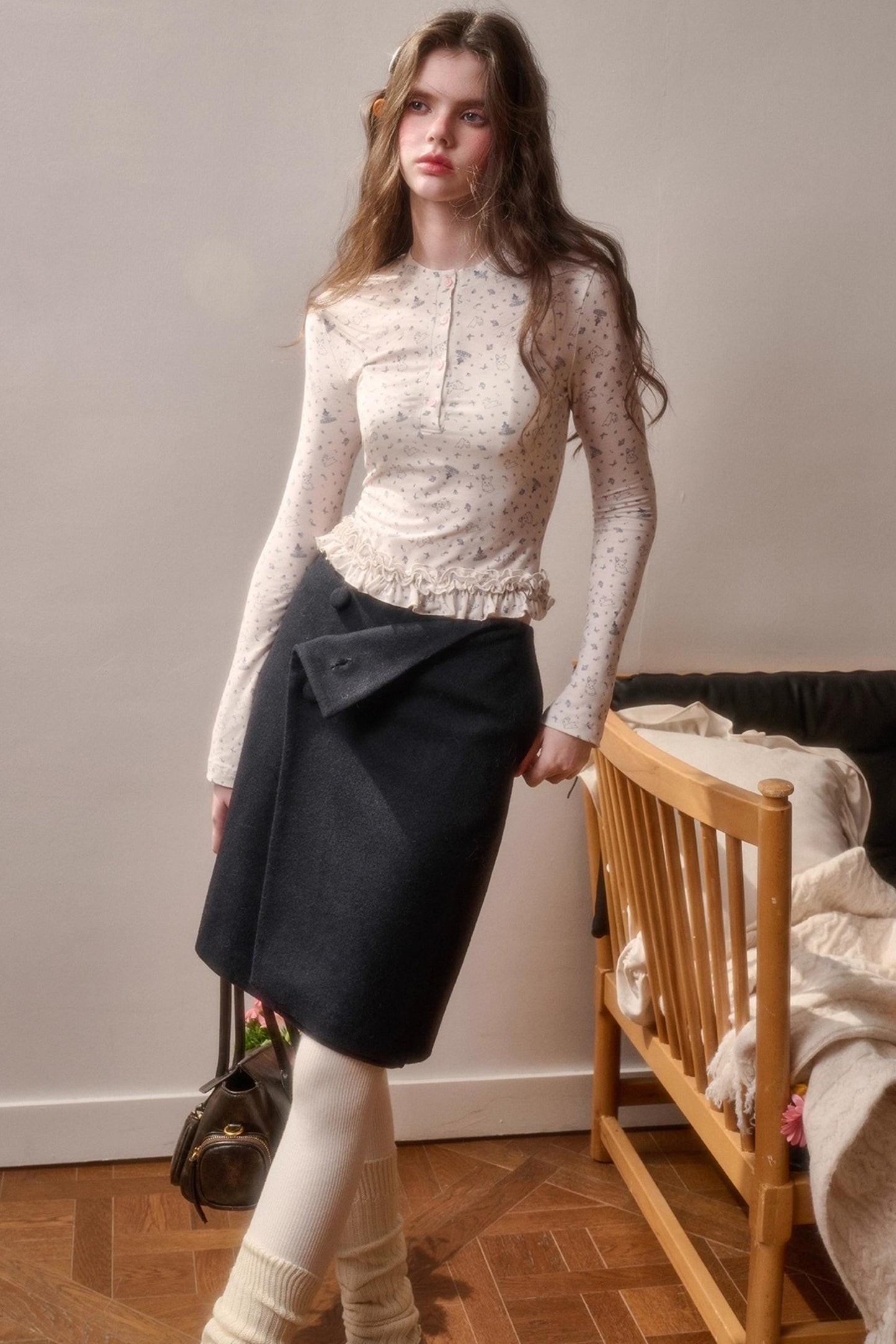 Fluffy Woolen Warm Skirt