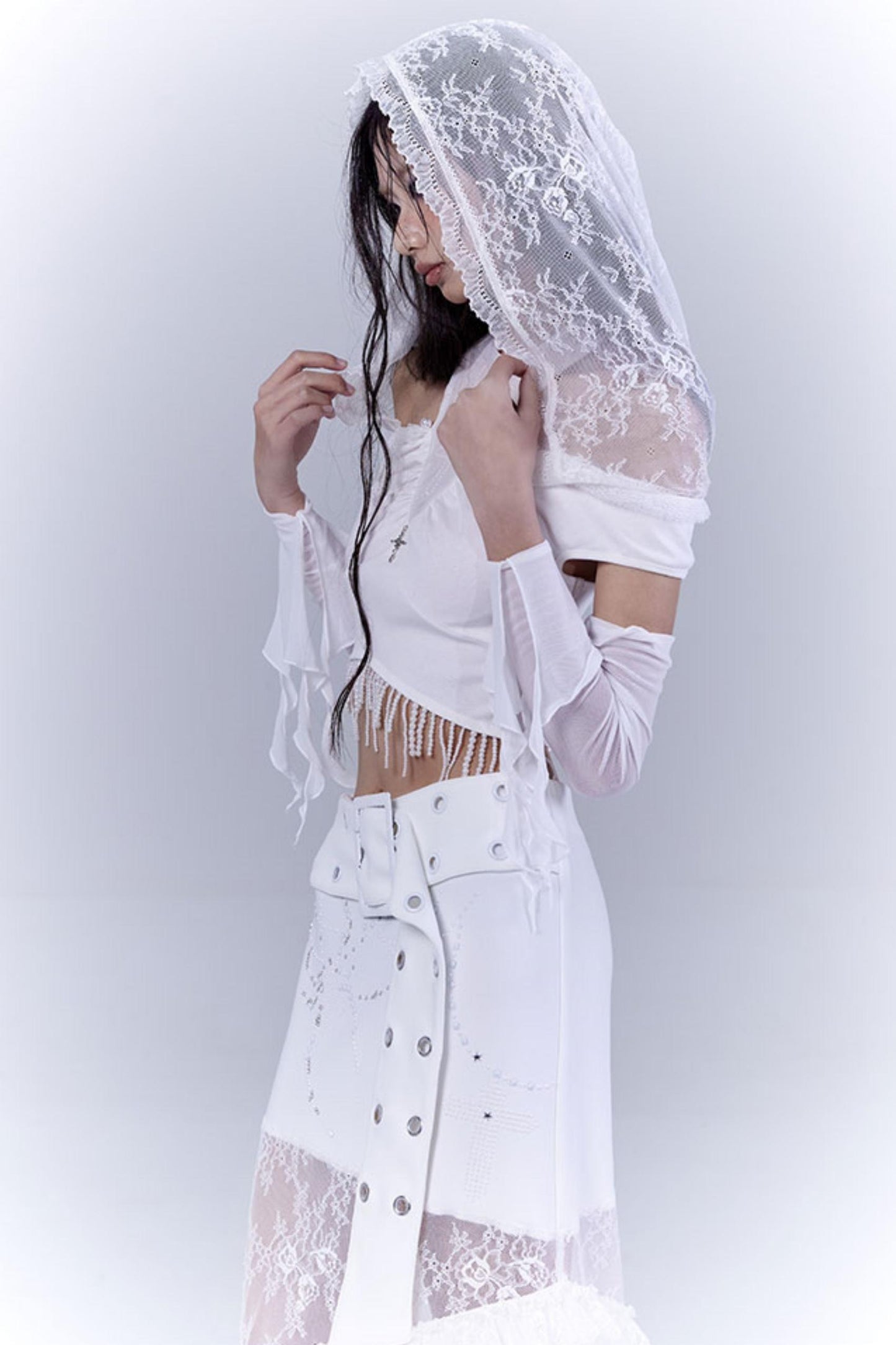 Ethereal White Lace Dream Hoodie