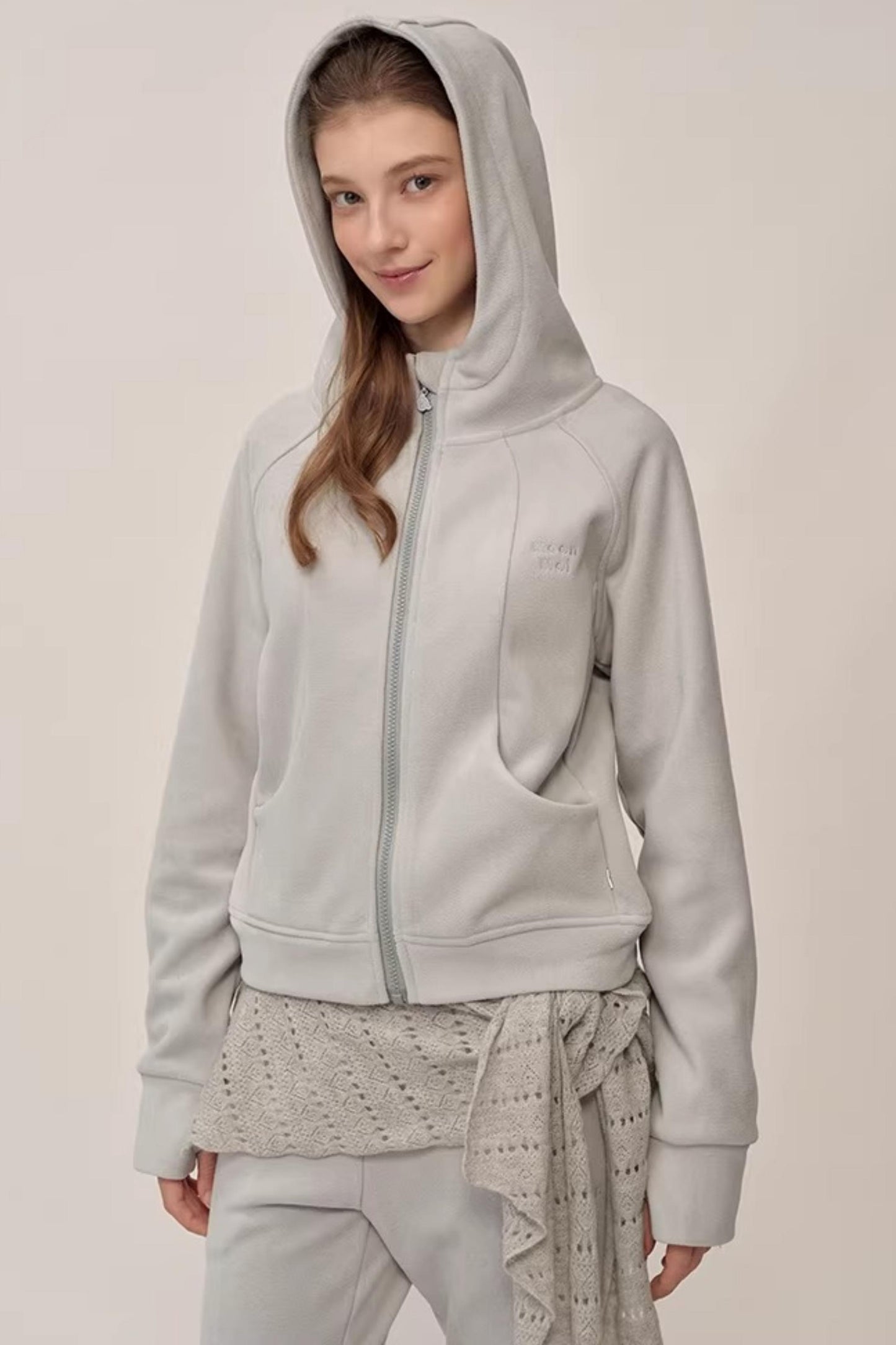 Double-Sided Fleece Hooded Jacket Set-Up