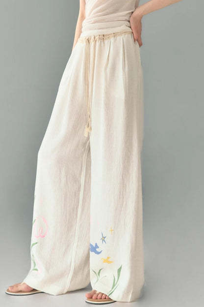 Linen Tie-Top and Pants Set-Up