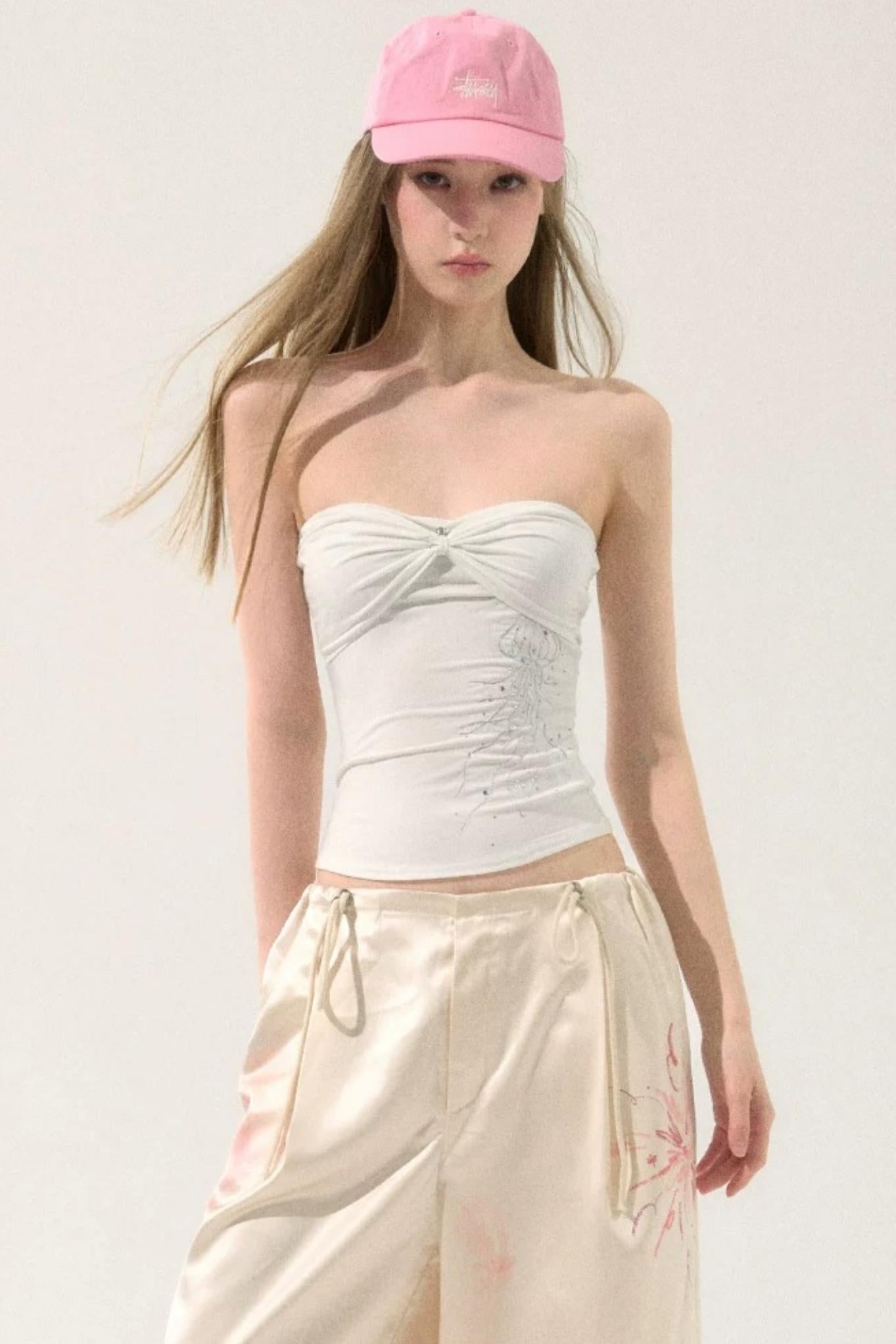 Rhinestone Twist Tube Top