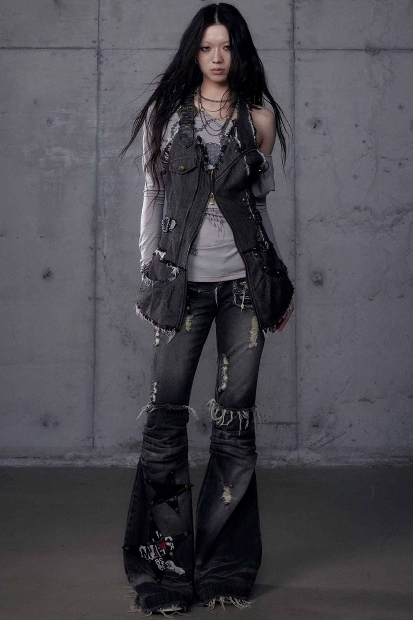 Workwear Waist Denim Vest