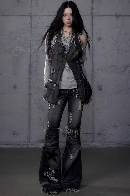 Workwear Waist Denim Vest