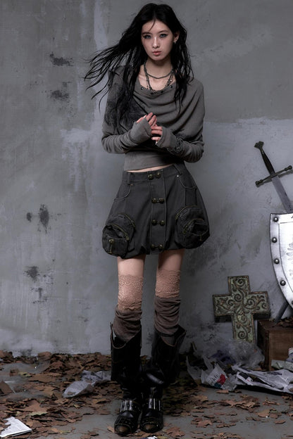 Court Street Leather Skirt