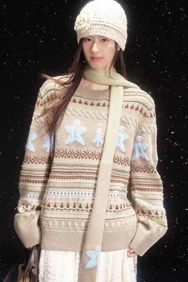 Gingerbread Fair Isle Sweater Set
