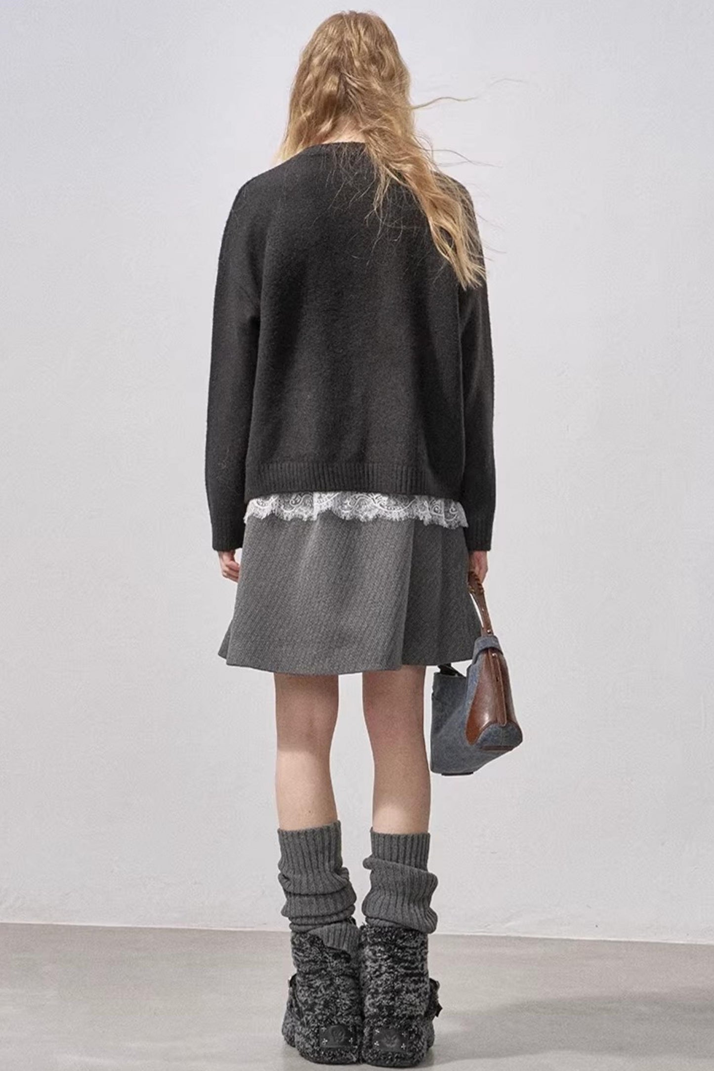 Mushroom Letter Knit Sweater