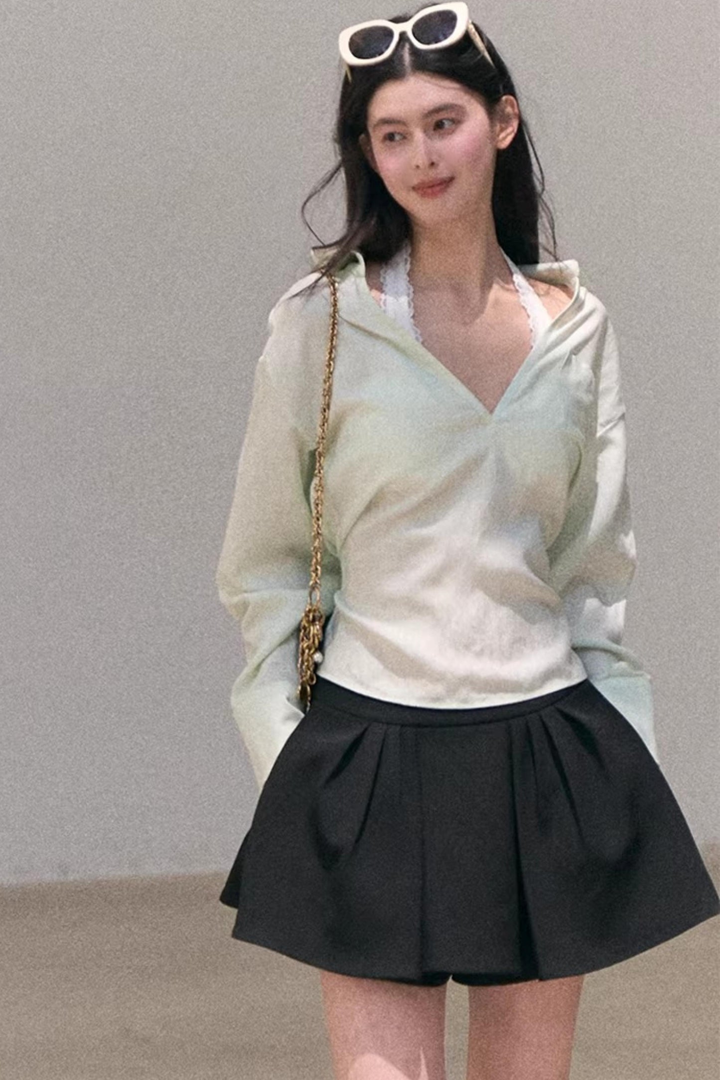 Lace-Trimmed Halter Neck Camisole