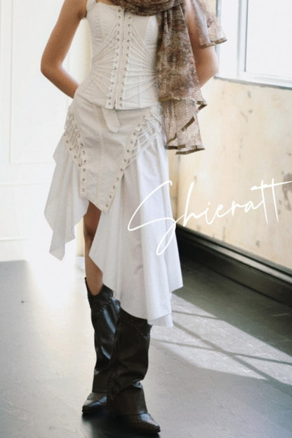 Strappy Flare Skirt Set