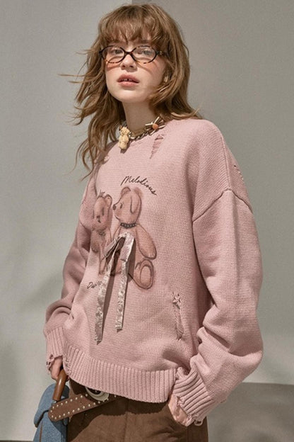 Bear Knitted Sweater