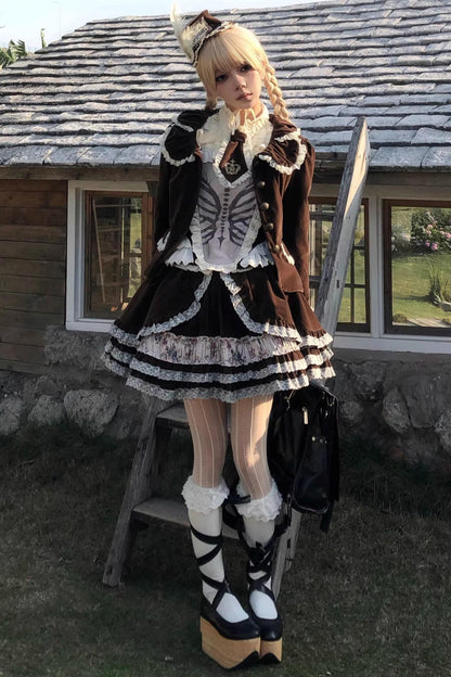 Retro Velvet Lace Blazer