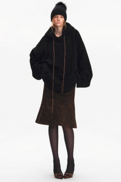 Leopard Print Fishtail Skirt