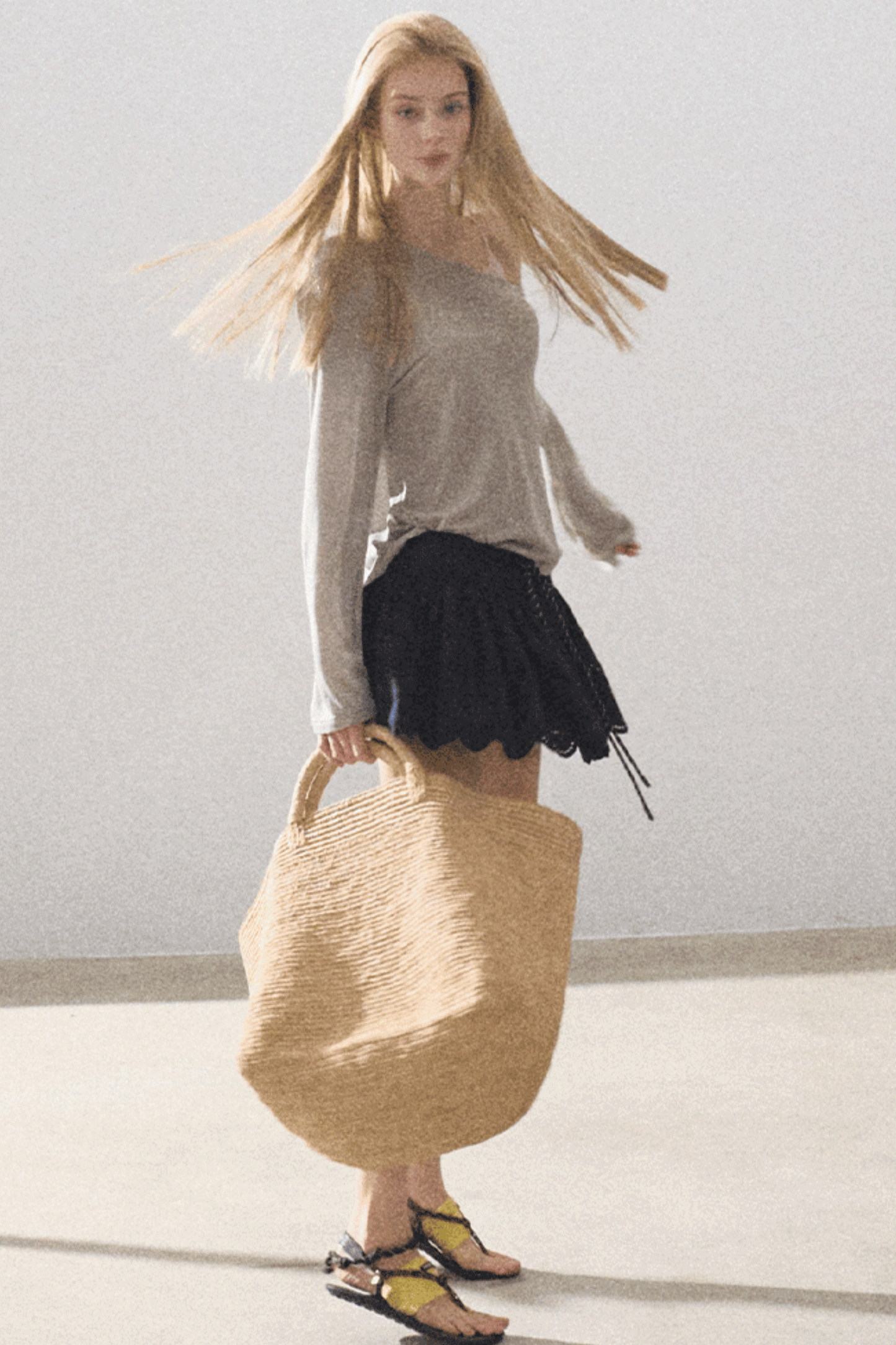 Lime Delight Bohemian Peplum Skirt