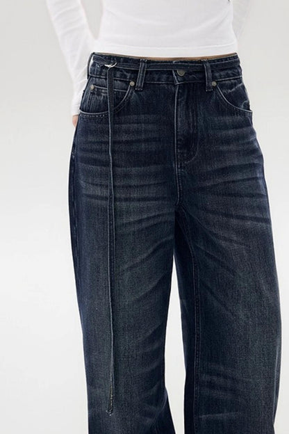 Dark Blue Vintage Whiskered Pants