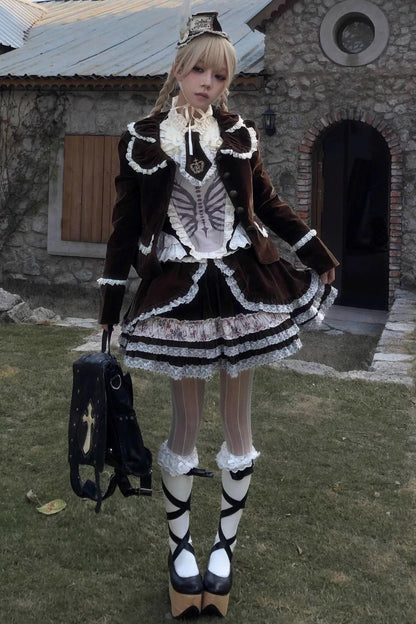 Retro Velvet Lace Blazer