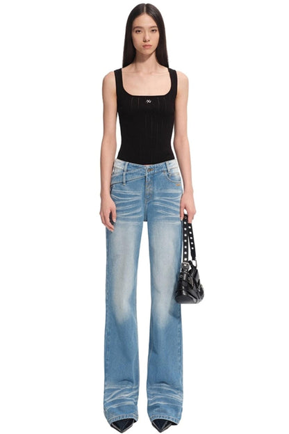 Hollow Knitted Slimming Camisole Top