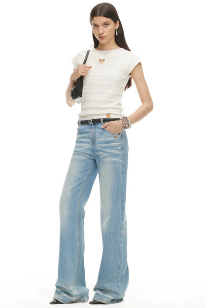 Heartbeat Linen Flutter Sleeve Top