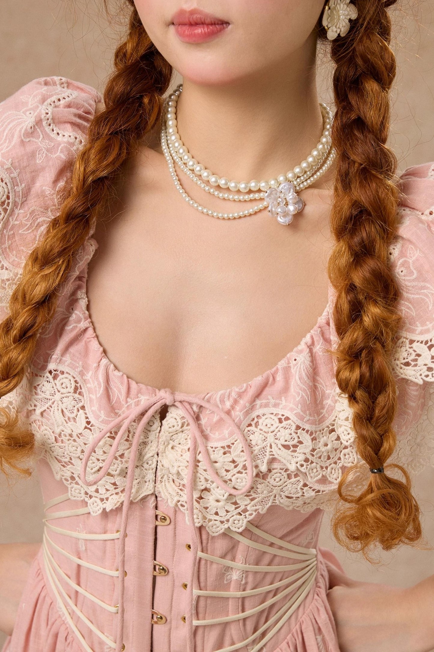 French Herringbone One-Shoulder Dress