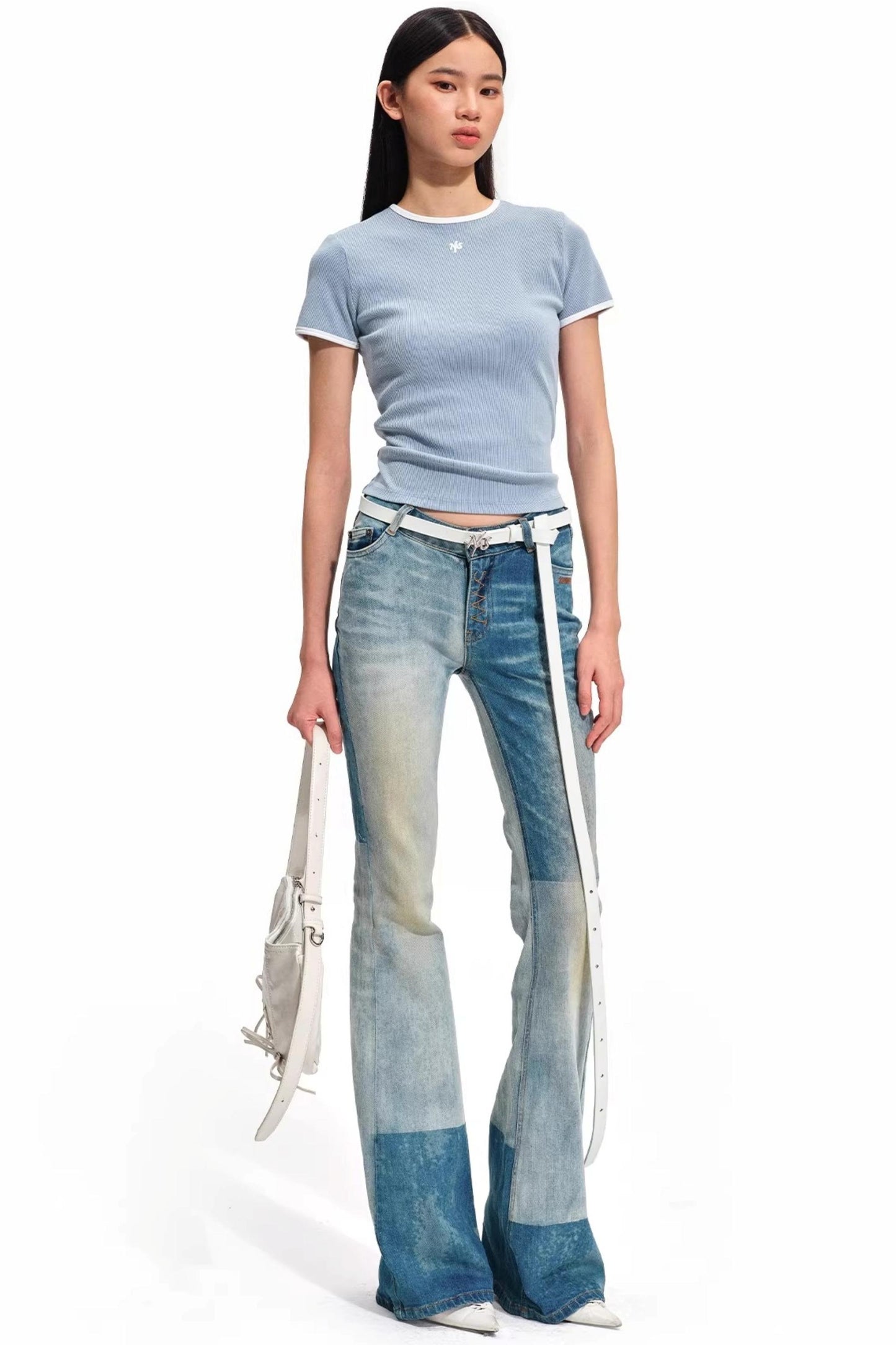 Reit-Sand-gewaschenes T-Shirt