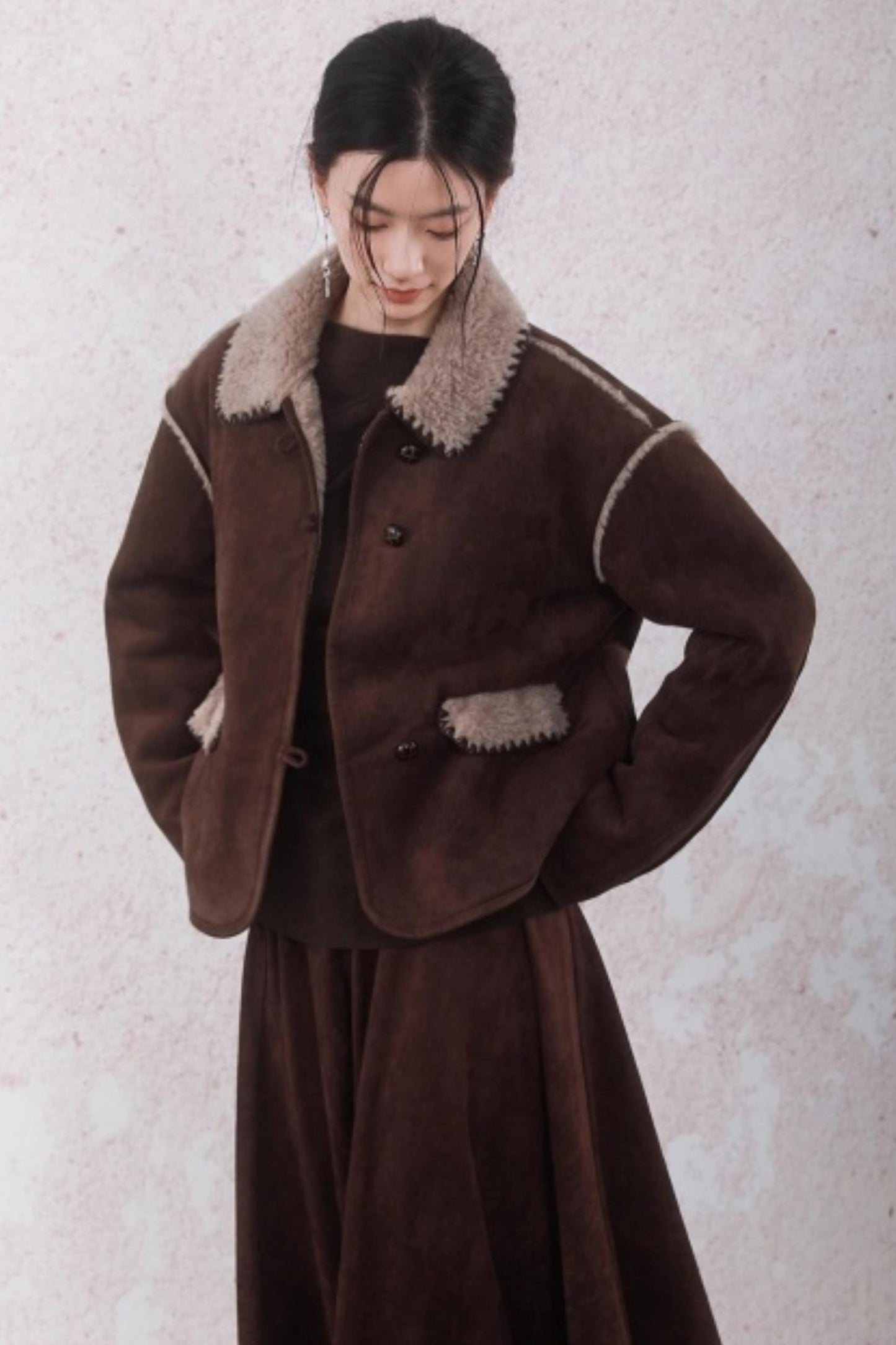 Brown Berry Plush Jacket