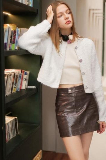 Frost Button Knit Cardigan