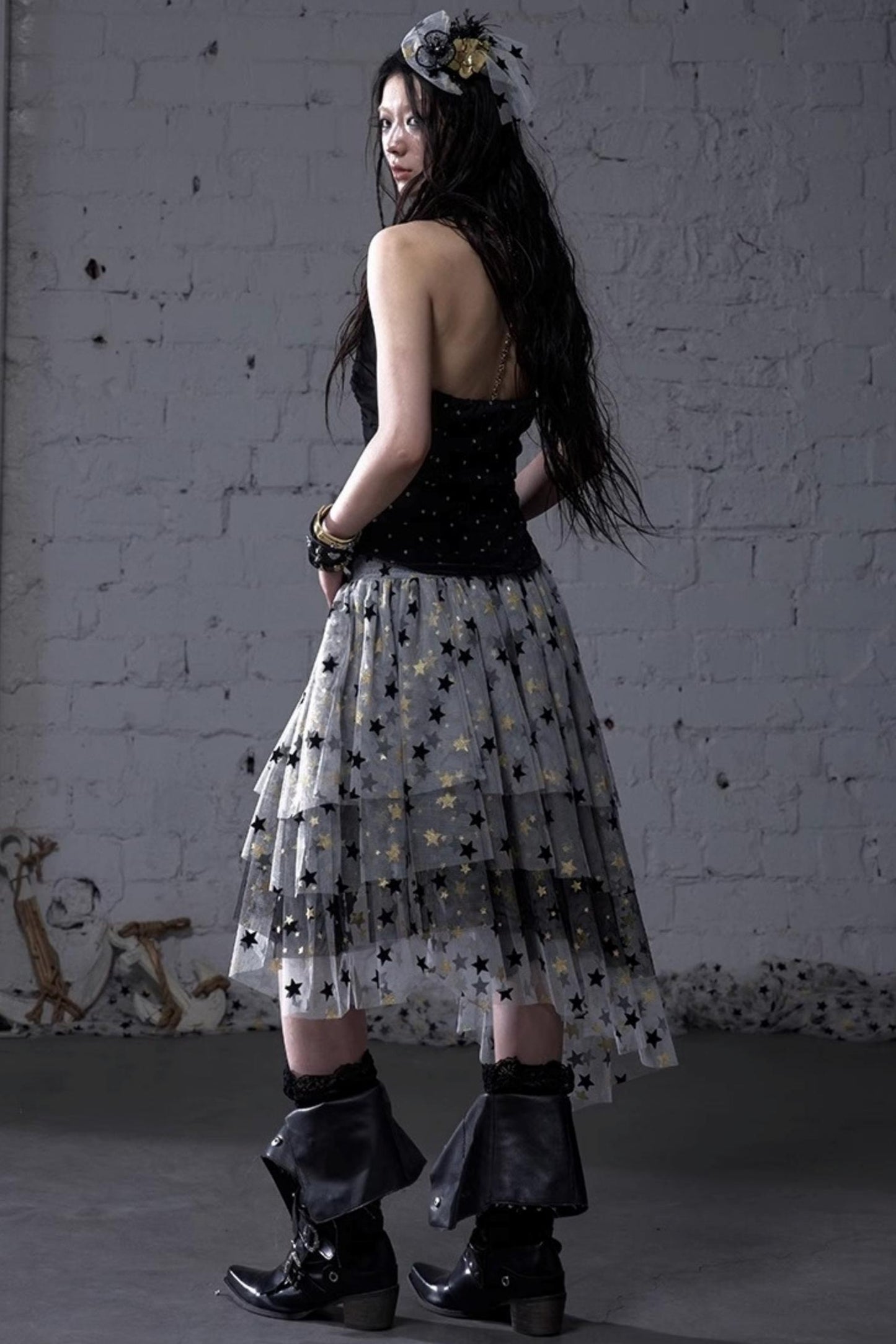 Dreamy Mesh Bustier Gown Dress