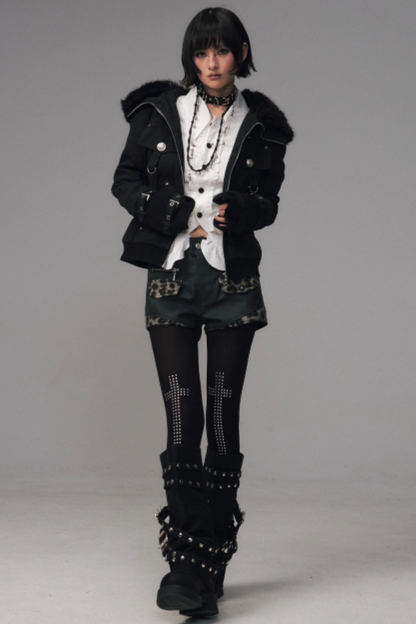 Retro Fur Hood Winter Jacket