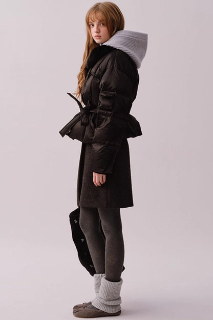 Heavy Wool Diagonal Skirt