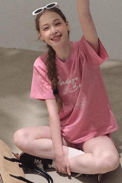 Puppy Cotton Tee & Shorts Set-Up