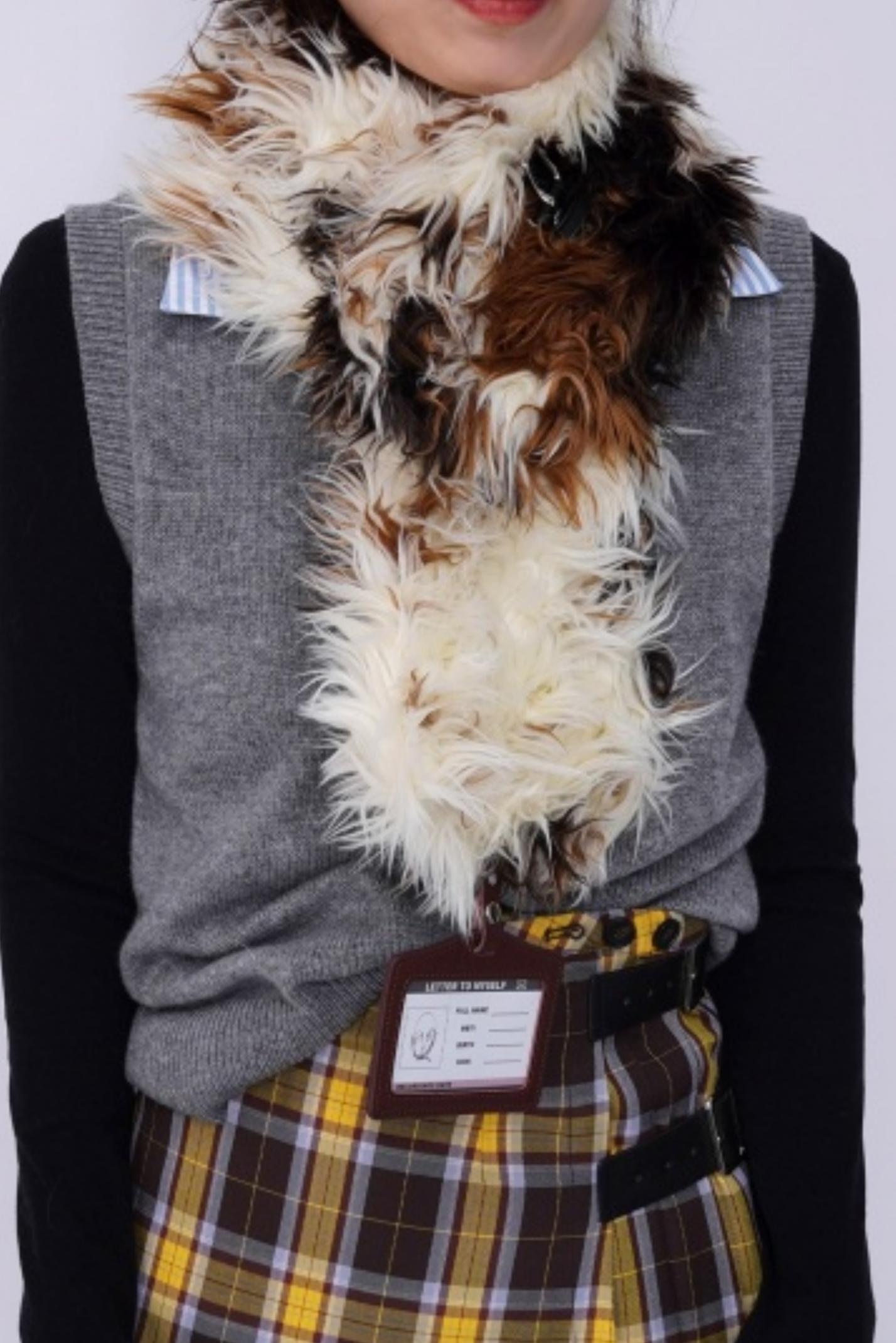 Rebirth Plush Patchwork Scarf