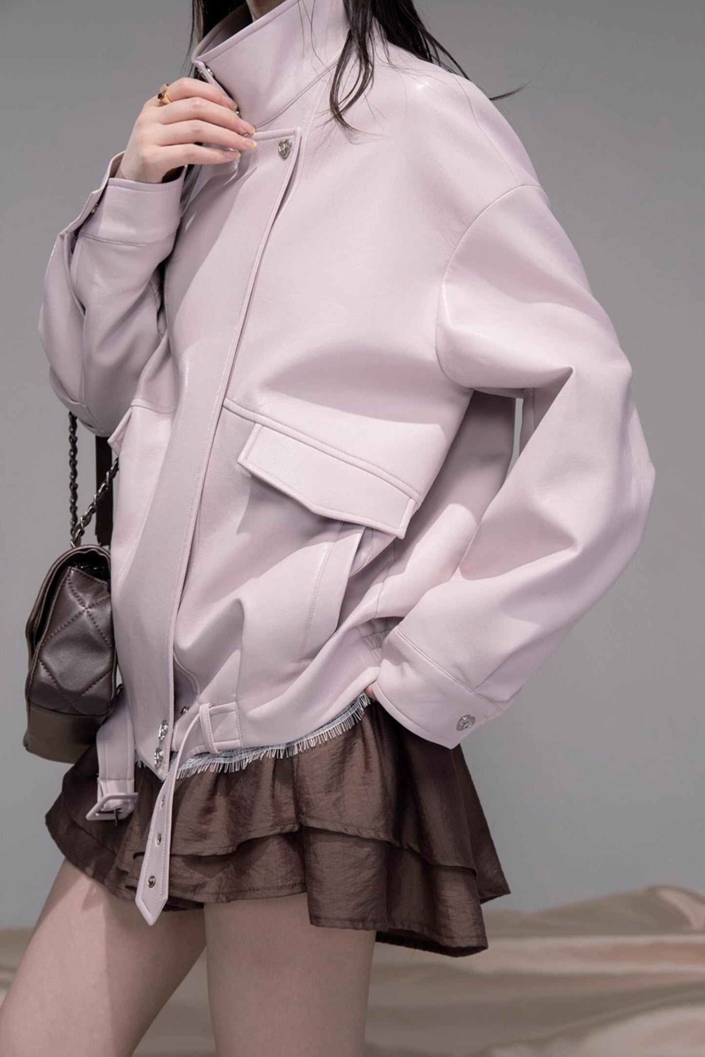 Rio Mist Purple Leather Jacket