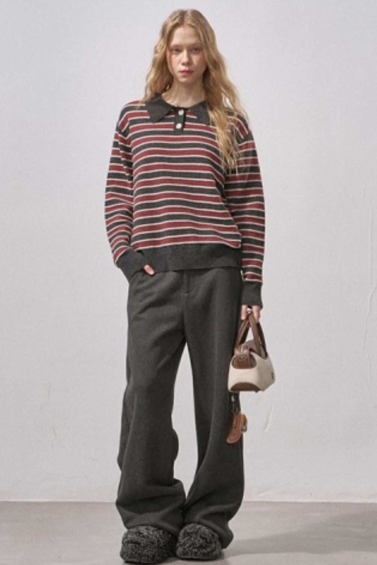 Wool Blend Scimitar Pants