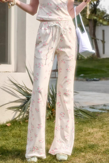 Blue Velvet Floral Top Set-Up