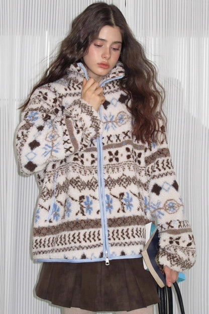 Sea Salt Cocoa Faux Shearling Jacket Set-Up