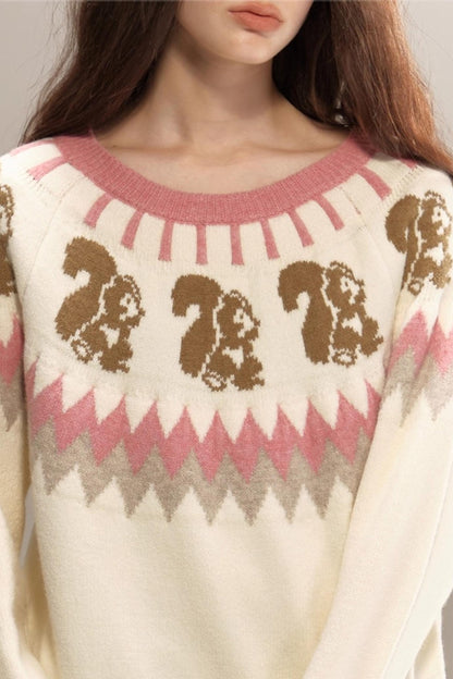 Peach Pinecone Wool Sweater