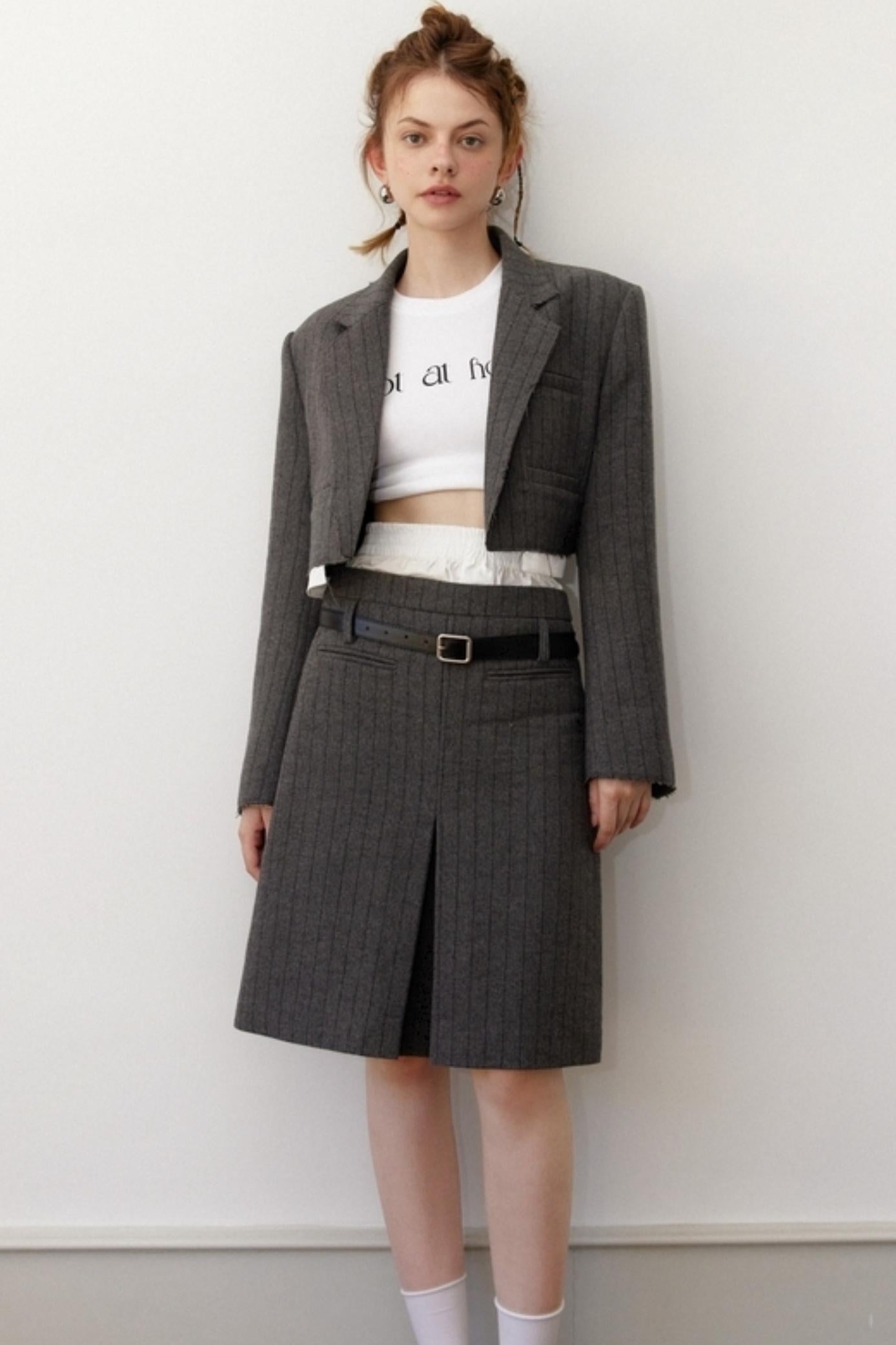 College Chic Striped Blazer Set-Up