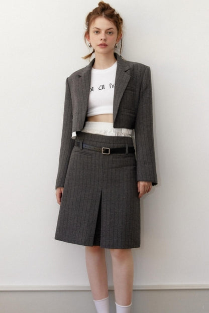 College Chic Striped Blazer Set-Up