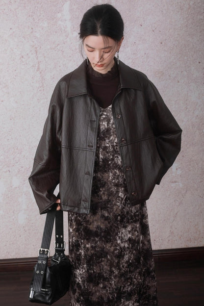 Caramel Coffee Leather Jacket