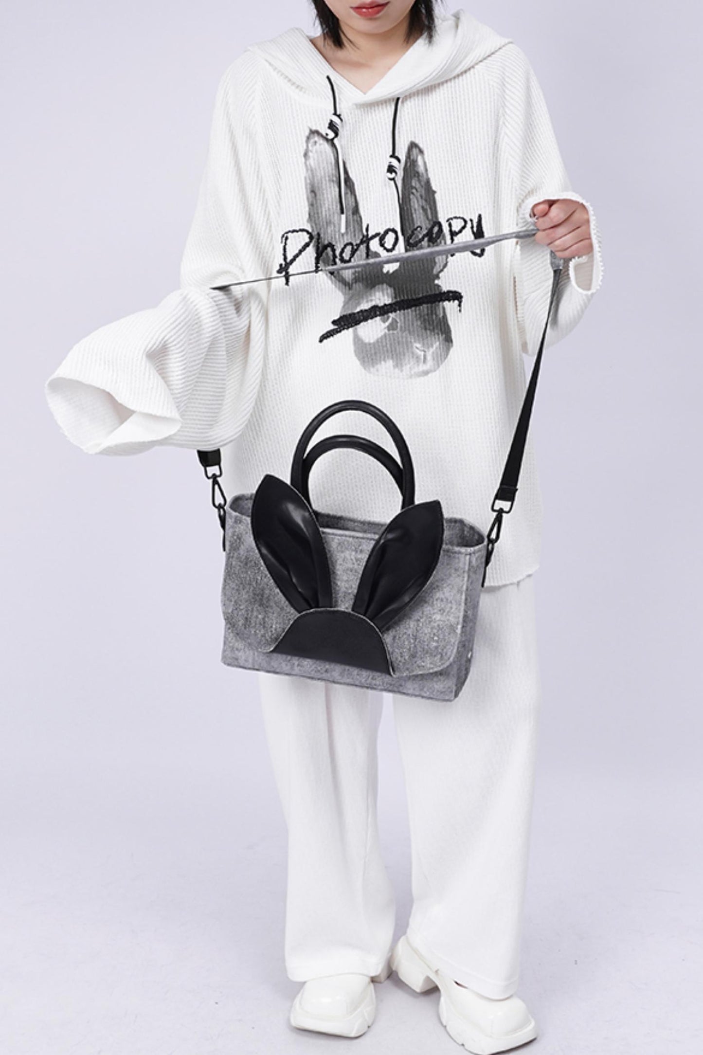 Denim Rabbit Tote Bag