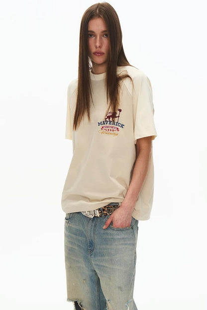 Retro Patchwork Raglan Tee