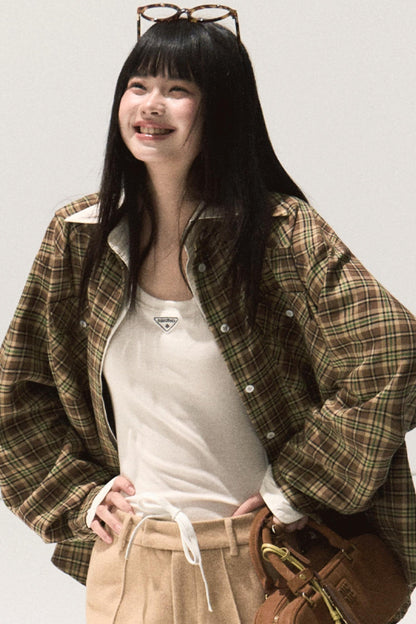 Vintage Striped Texture Two-Piece Shirt