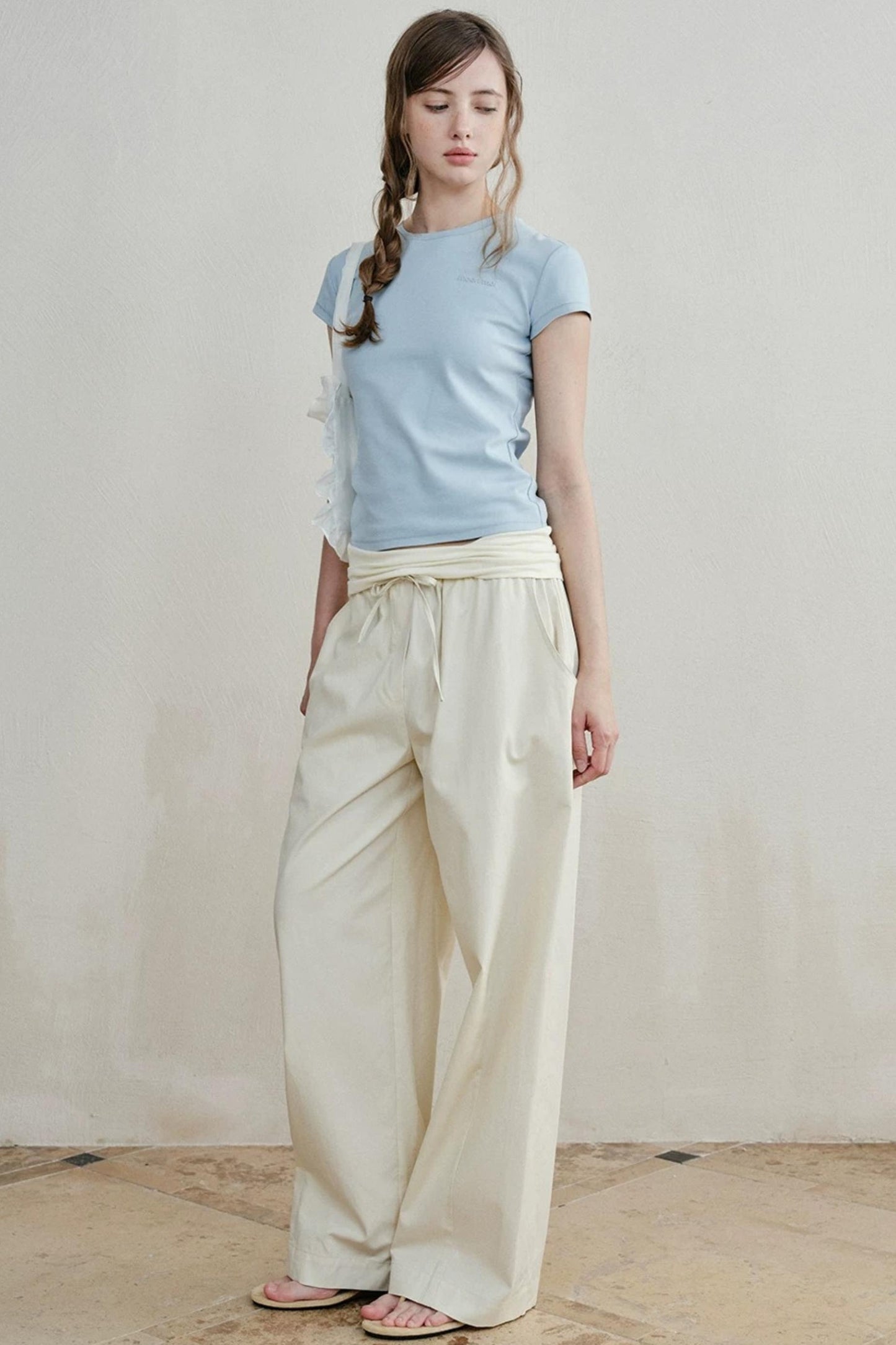 Knitted Elastic Cuffed Pants