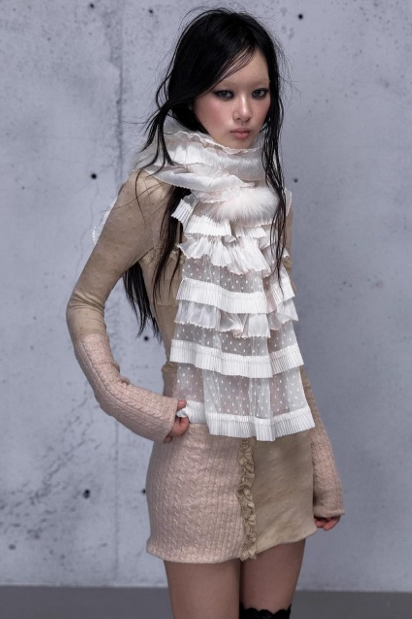 Romantic Lace Layered Scarf