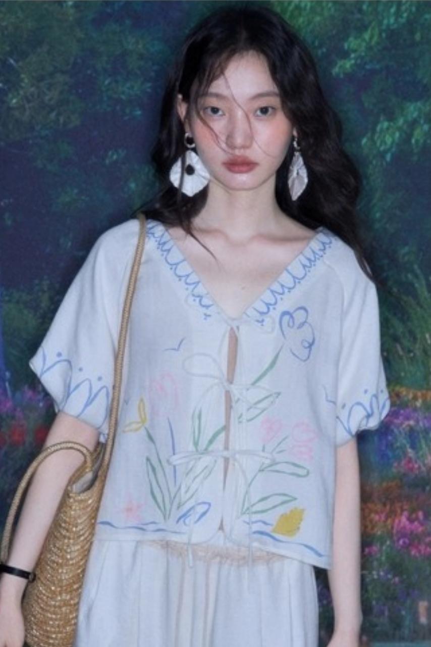 Linen Tie-Top and Pants Set-Up